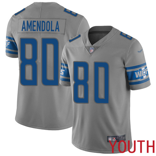 Detroit Lions Limited Steel Youth Danny Amendola Jersey NFL Football #80 Rush Vapor Untouchable